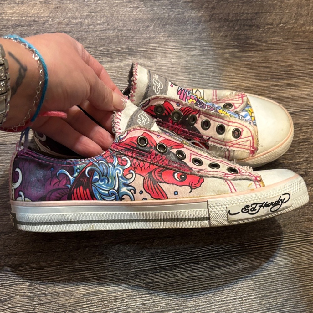 Ed Hardy Sneakers - Red, Blue, Yellow - Picture 2 of 5